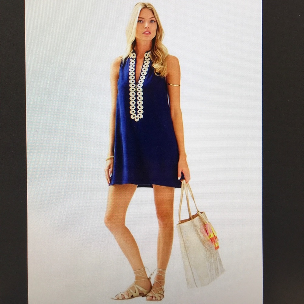 Lilly Pulitzer Jane Shift Dress in True Navy
